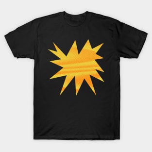 Funky Warm Tone Starburst Comic Graphic T-Shirt